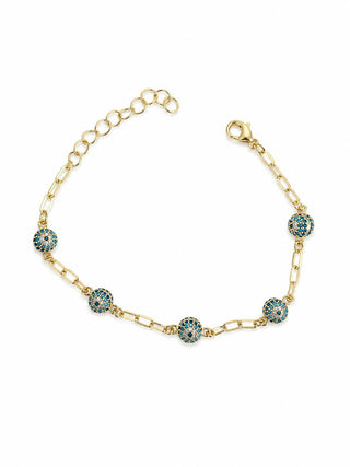 14K Gold Minimal Nazar Boncuk Bileklik