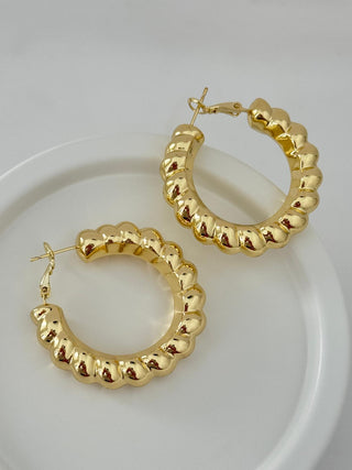 14K Gold Burgu Halka Küpe