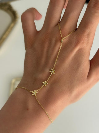 Gold Çiçek Desen Şahmeran