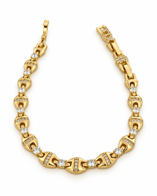 14K Gold Marka Model Taşlı Tiff Bileklik