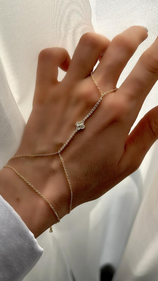 Gold Taşlı Yonca Şahmeran