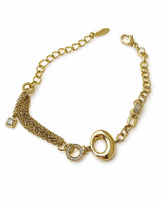 14K Gold Oval Desen Tasarım Bileklik