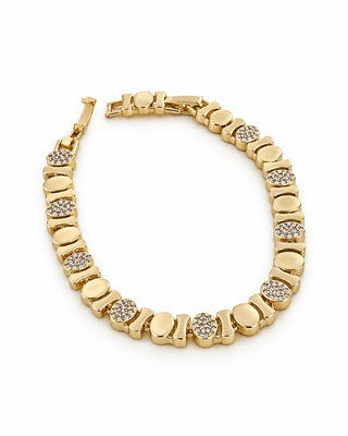 14K Gold Oval Taşlı Marka Model Bileklik