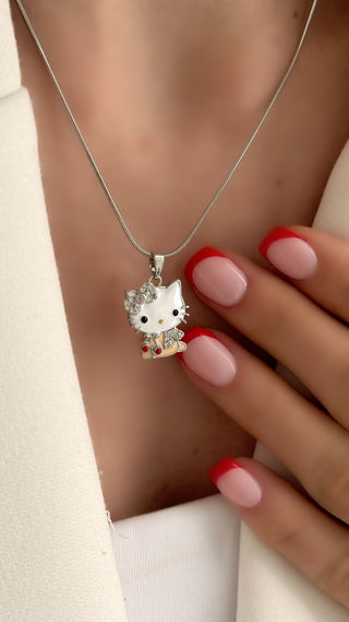 Çelik Silver Hello City Kolye