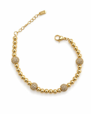14K Gold Taş Detay Topçuk Bileklik