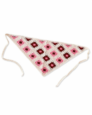 Pembe Bordo Üçgen Örme İthal Bandana