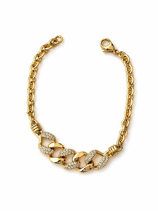 14K Gold Taşlı Zincir Bileklik
