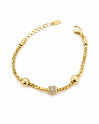 14K Gold Üçlü Topçuk Bileklik
