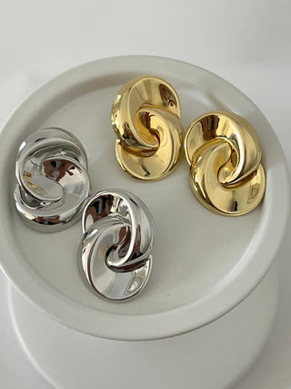 Zigzag Desen Plaka Küpe