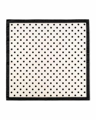 Siyah Beyaz Puantiyeli Fular 70x70