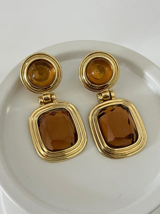 Marka Model Kare Kahve Küpe