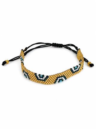 Mavi Gold Boncuk Miyuki Bileklik