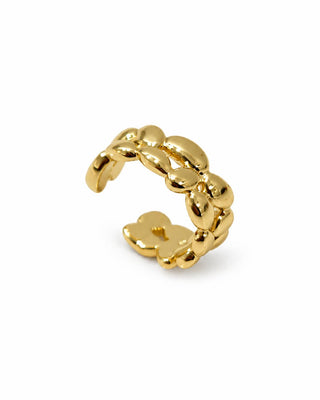 Gold Bombeli Kıkırdak Küpe