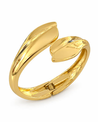 Gold Yaprak Desen Kelepçe