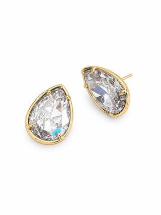 Gold Kristal Taşlı Damla Küpe