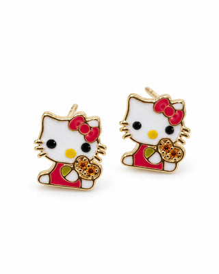 Kalpli Hello Kitty Çocuk Küpesi