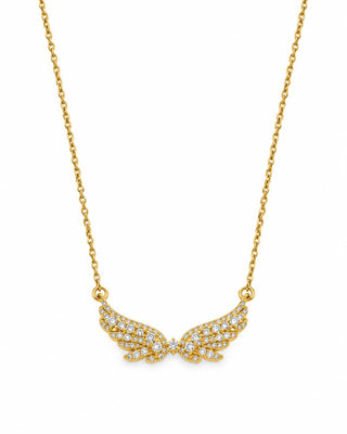 Gold Taşlı Melek Kolye