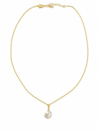 Gold Minimal Sedef Ay Kolye