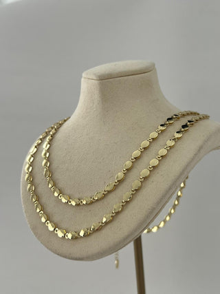 14k Gold Uzun Form Arpa Kolye