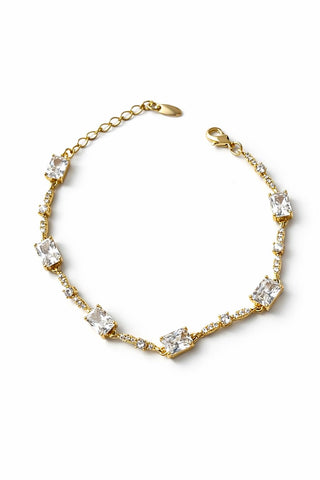 Kare Taşlı İnce Geçişli Su Yolu Bileklik