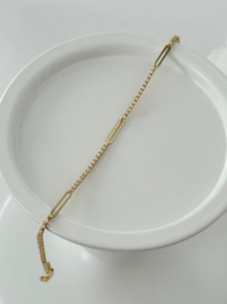 Gold Ataç Desen Su Yolu Bileklik