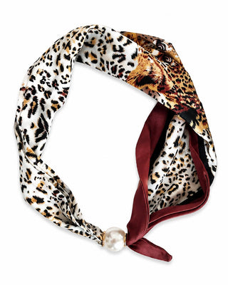 Leopar İnci Fular Kolye