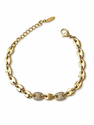 14K Gold Taşlı  Marka Model Bileklik