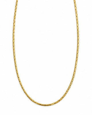 14K Gold Çizgi Desen Kuyum Model Kolye