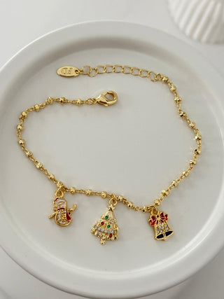 14K Özel Seri Kardan Adam Çan Yeni Yıl Broş