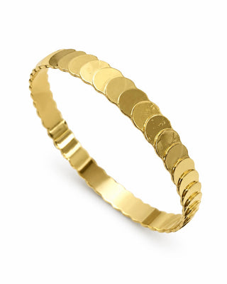 14K Gold Pul Desen Bilezik