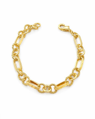 14K Gold Zincir Desen Bileklik