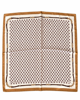 Kahve Desenli Fular 70x70