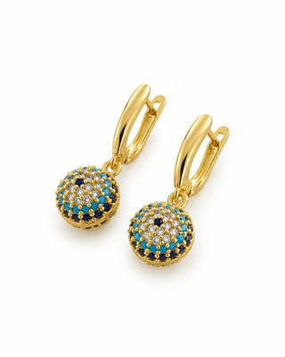 14K Gold Taşsız Nazar Boncuk Küpe