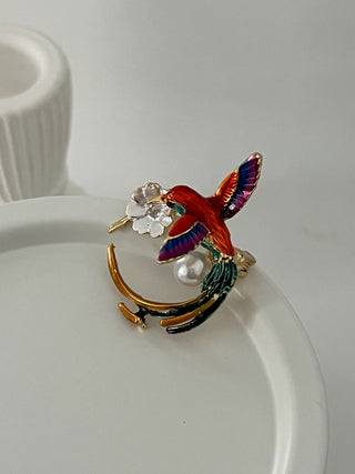 Renkli Şans Kuşu Broş