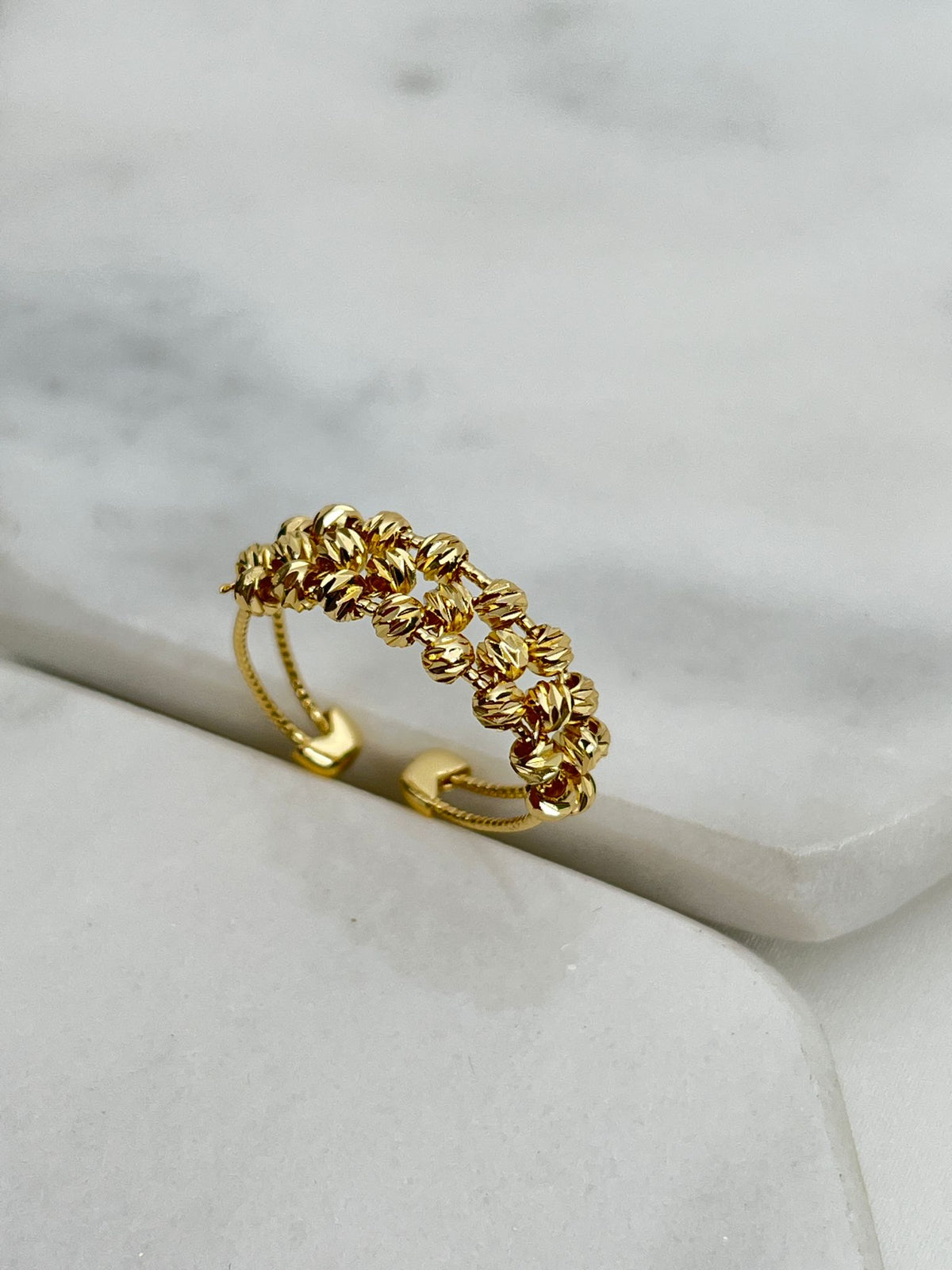 Tasarım Yarım Dorika Ayarlanabilir 14K Renk Gold Ayarlanabilir Yüzük