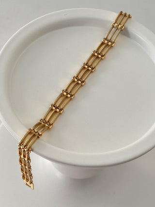 14K Gold Zincir Celfino Desen Bileklik