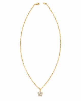 14K Gold Minimal Taşlı Yıldız Kolye