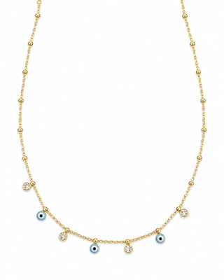 14K Gold Kuyum Model Nazar Boncuk Kolye