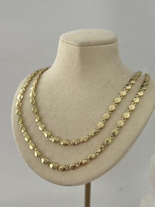 14k Gold Uzun Form Arpa Kolye