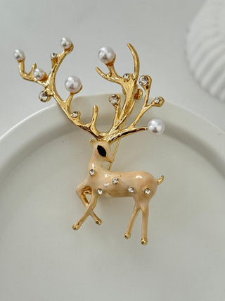 Tasarım Yeni Yıl Geyik Broş