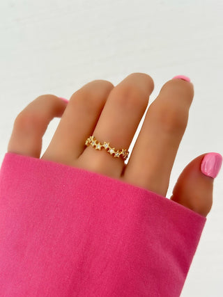Gold Asimetrik Yıldız Yüzük
