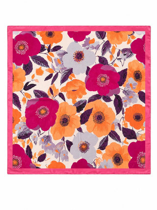 Pembe Çiçek  Fular 90x90
