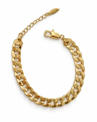 14K Gold Kalın Zincir Form Bileklik