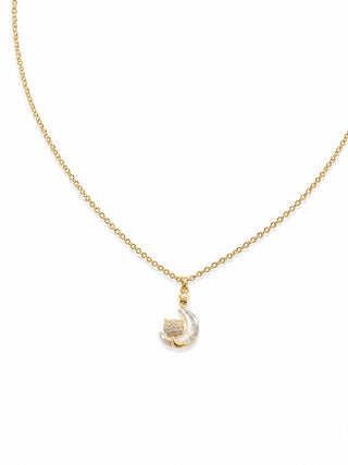 Gold Minimal Sedef Ay Kolye