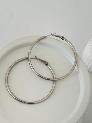 Silver Basıc Halka Küpe