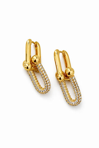 Tiff Marka Model Gold Taşlı Küpe