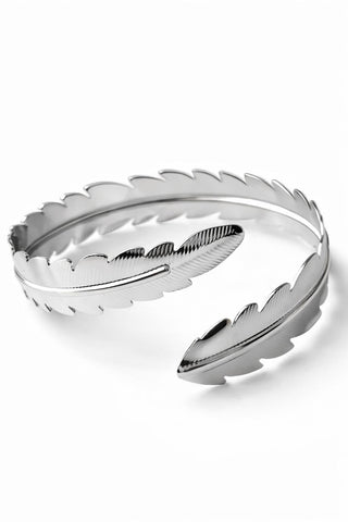 Silver Yaprak Desen Pazu Bilekliği