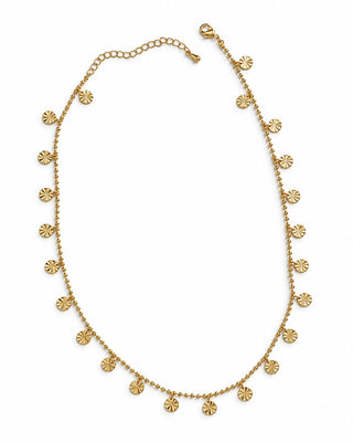 14K Gold Pul Plaka Kolye