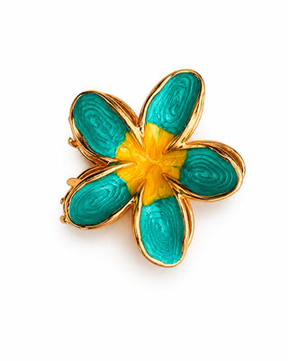 Metal Sedef Lotus Çiçek Toka