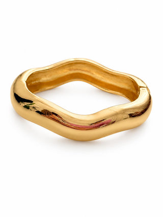 Gold Oval Form Kelepçe